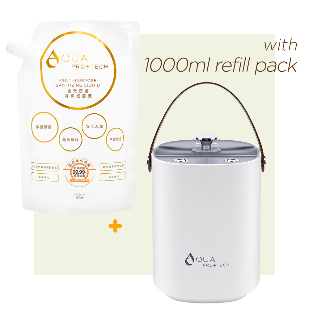 超聲波隨身消毒霧化器 + 環保補充裝1000ml