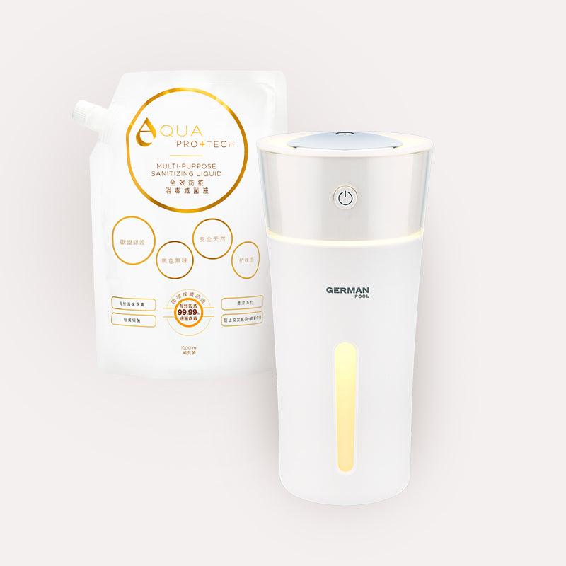 超聲波迷你加濕器 + 環保補充裝1000ml