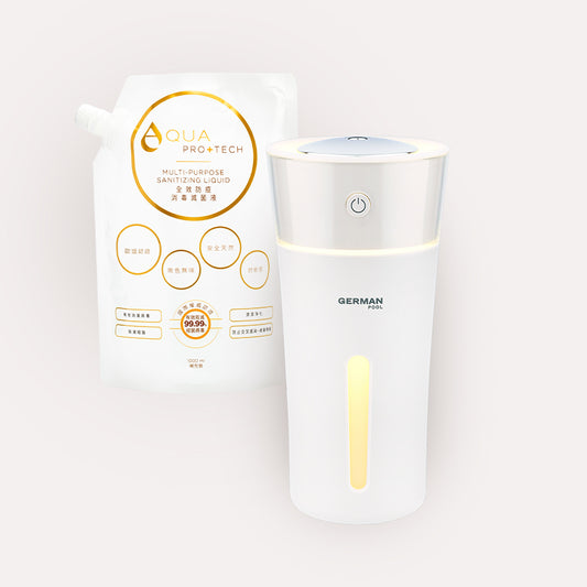 超聲波迷你加濕器 + 環保補充裝1000ml
